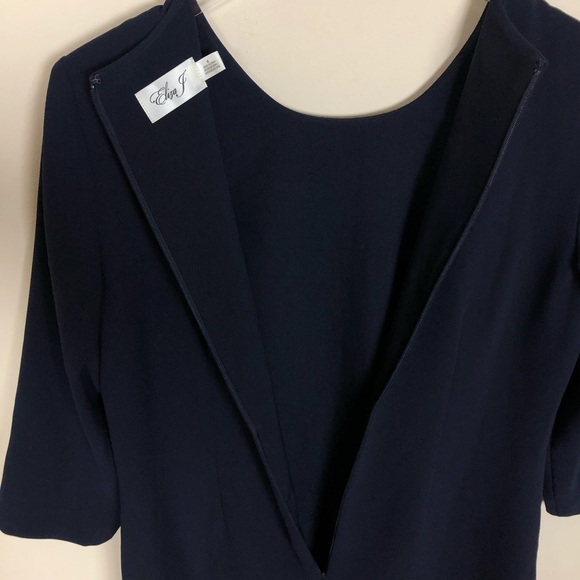 Eliza J. Blue Paisley Embroidered Shift Dress - Picture 6 of 8